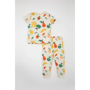 Erkek Bebek Pijama Takımı Meyve Desenli Penye Kısa Kollu Üst Beli Lastikli Uzun Alt C1992A524SM
