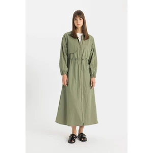 Gömlek Yaka Paraşüt Uzun Kollu Elbise C0372AX24SP