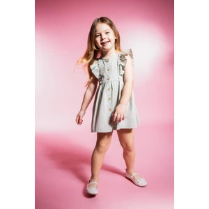 Kız Bebek Kolsuz Keten Görünümlü Elbise Z5119A224SM
