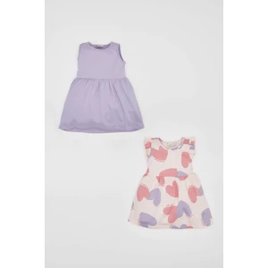 Kız Bebek Desenli Kolsuz 2'li Elbise C0071A524SM