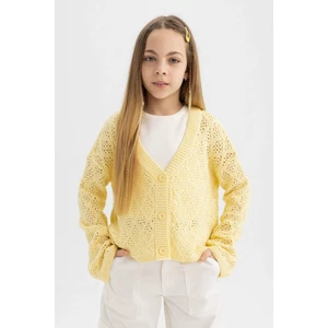 Kız Çocuk V Yaka Hırka B8284A824SP