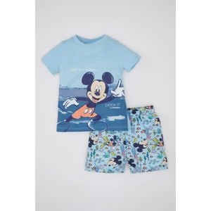 Erkek Bebek 2'li Takım Disney Mickey & Minnie Kısa Kollu Tişört Şort B9666A524SM