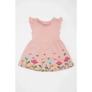 Kız Bebek Çiçekli Kısa Kollu Elbise C0075A524SM