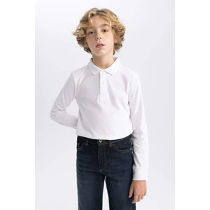 Erkek Çocuk Pike Uzun Kollu Basic Polo Tişört L0288A624SP