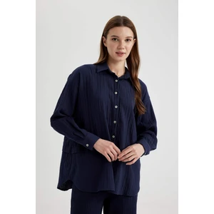 Relax Fit Müslin Uzun Kollu Gömlek Tunik C0299AX24SP