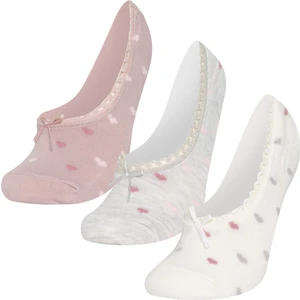 Kadın Aplike 3'lü Pamuklu Babet Çorap B8442AXNS