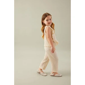 Kız Bebek 2'li Takım Bisiklet Yaka Fırfırlı Bluz Pantolon C4016A524SM