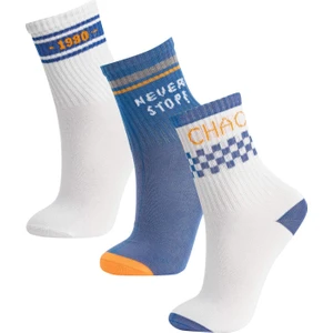 Erkek Çocuk 3'lü Pamuklu Uzun Çorap C3650A8NS