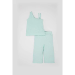 Kız Bebek 2'li Takım Tek Omuzlu Bluz Pantolon C5170A524SM