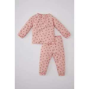 Defacto Kız Bebek Çiçekli Uzun Kollu Penye Pijama Takımı A9295A524Sp