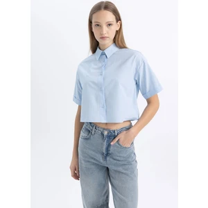 Coool Oversize Geniş Kalıp Çizgili Kısa Kollu Poplin Gömlek C0740AX24SM