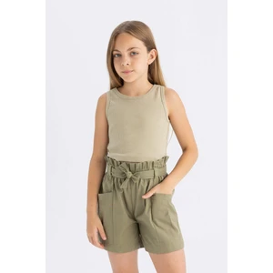 Kız Çocuk Bisiklet Yaka Basic Düz Atlet C2214A824SM