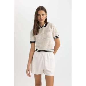 Regular Fit Polo Yaka Kısa Kollu Triko Tişört C6002AX24SM