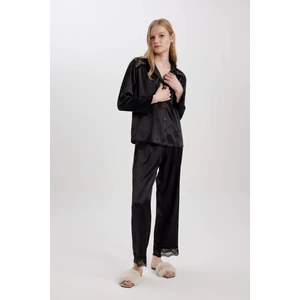 Fall in Love Regular Fit Uzun Boy Saten Pijama Altı B6199AX24SP