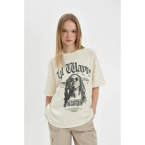 Coool Lil Wayne Oversize Geniş Kalıp Bisiklet Yaka Kısa Kollu Tişört D1163AX24SM