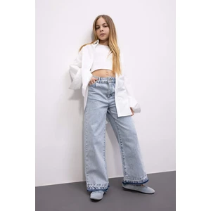 Kız Çocuk Wide Leg Geniş Paça Jean Pantolon B9818A824SP