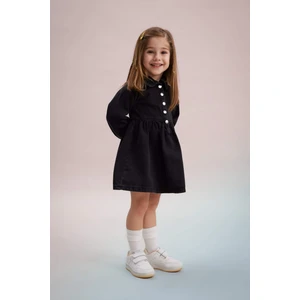 Kız Bebek Uzun Kollu Jean Elbise B8178A524SP