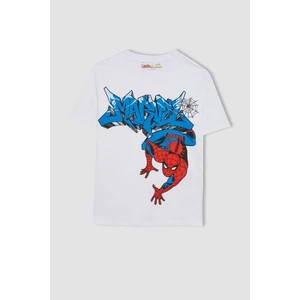 Erkek Çocuk Marvel Spiderman Bisiklet Yaka Kısa Kollu Tişört D2103A824HS