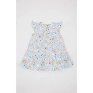 Kız Bebek Çiçekli Kolsuz Poplin Elbise C2413A524SM