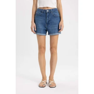 Mom Fit Yüksek Bel Jean Şort C2380AX24SM