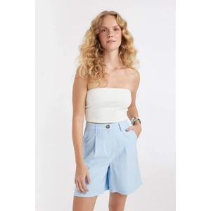 Slim Fit Dar Kesim Straplez Fitilli Kaşkorse Bluz D4551AX24SM