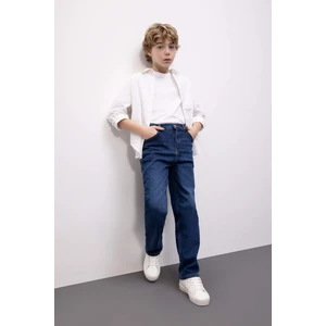 Erkek Çocuk Straight Fit Düz Paça Jean Pantolon B6460A824SP