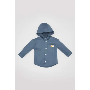 Erkek Bebek Gabardin Uzun Kollu Kapüşonlu Gömlek C2316A524SP