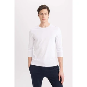 Slim Fit Dar Kesim Bisiklet Yaka Basic Düz Uzun Kollu Pijama Üstü Z2771AZ24SP