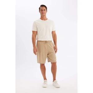 Relax Fit Keten Karışımlı Yazlık Bermuda Şort C1240AX24SM