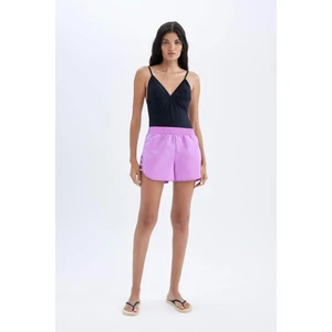 Regular Fit Deniz Şortu-Fall in Love B7210AX24SM
