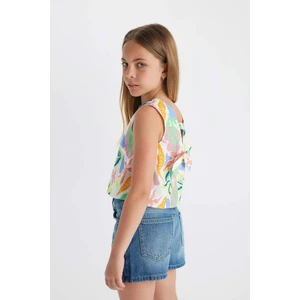 Kız Çocuk Desenli Kolsuz Bluz C5236A824SM