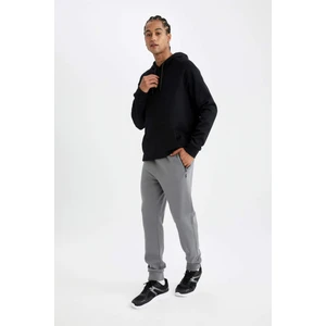 DeFactoFit Sporcu Jogger Eşofman Altı Slim Fit Dar Kesim Beli Paçası Lastikli Cepli Basic Düz D0928AX24AU