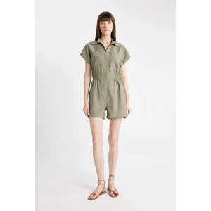 Gömlek Yaka Tensel Kısa Kollu Tulum C1412AX24SM