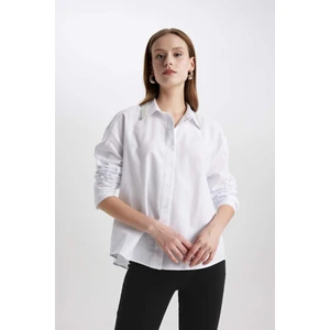 Oversize Geniş Kalıp Oxford Uzun Kollu Gömlek C3223AX24SP
