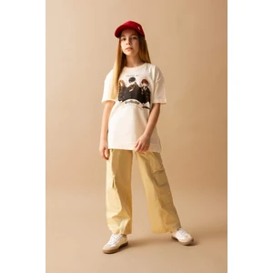 Kız Çocuk Wide Leg Kargo Geniş Paça Pamuklu Pantolon C1644A824SP