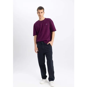 Gabardin Pantolon Baggy Fit Bol Rahat Kesim Cepli Düz Paça B4762AX24SP