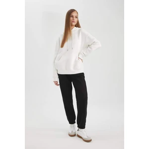 Standart Fit Bel Paça Lastikli Basic Düz Kalın Kumaş Uzun Boy Jogger Eşofman Altı S7370AZ24SP