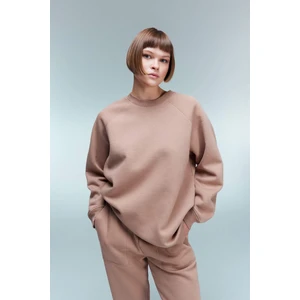 Oversize Fit Bisiklet Yaka Kalın Basic Sweatshirt V2697AZ23WN