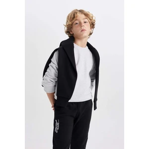 Erkek Çocuk Bisiklet Yaka Selanik Kumaş Basic Düz Sweatshirt B5308A823WN