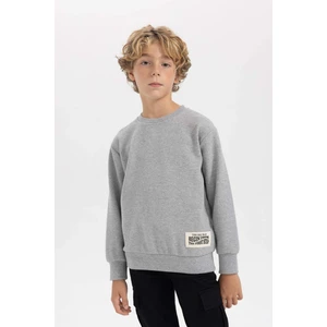 Erkek Çocuk Bisiklet Yaka Dokuma Etiketli Sweatshirt B3897A823WN
