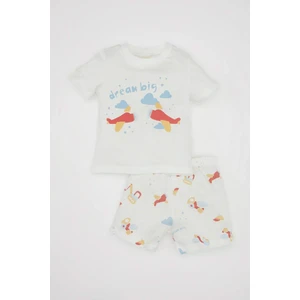 Erkek Bebek Pijama Takım Baskılı Penye Kısa Kollu Üst Beli Lastikli Şort C9749A524HS