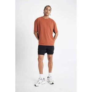 DeFactoFit Slim Fit Dar Kesim Sporcu Taytlı Dokuma Şort B4776AX24SP