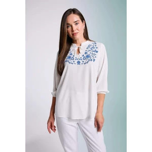 Regular Fit Baskılı Krinkıl Kumaş Uzun Kollu Bluz U2970AZ24SM