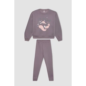 Kız Çocuk Baskılı Uzun Kollu Pijama Takımı C2857A823WN