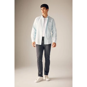 Slim Fit Dar Paça Gabardin Chino Kanvas Pantolon B2089AX23AU