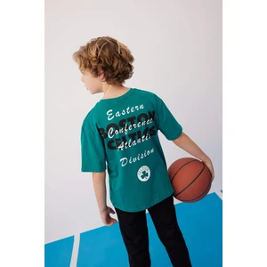 Erkek Çocuk NBA Boston Celtics Oversize Geniş Kalıp Bisiklet Yaka Tişört B6819A824SM