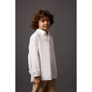 Defacto Erkek Çocuk Oxford Basic Düz Uzun Kollu Gömlek W3215A624SM