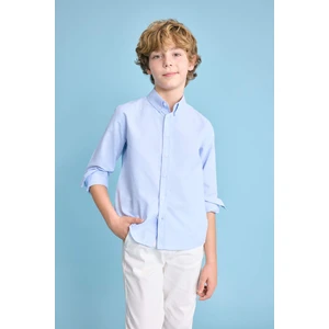 DeFacto Erkek Çocuk Oxford Basic Düz Uzun Kollu Gömlek W3215A624SM