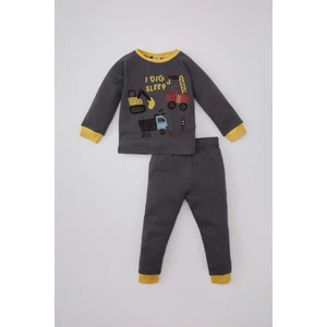 Erkek Bebek Araç Baskılı Uzun Kollu Pijama Takımı B7743A524SP