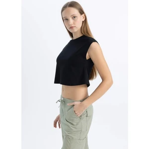 Coool Loose Fit Bisiklet Yaka Basic Düz Atlet C5338AX24SM